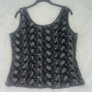 Floral beaded top